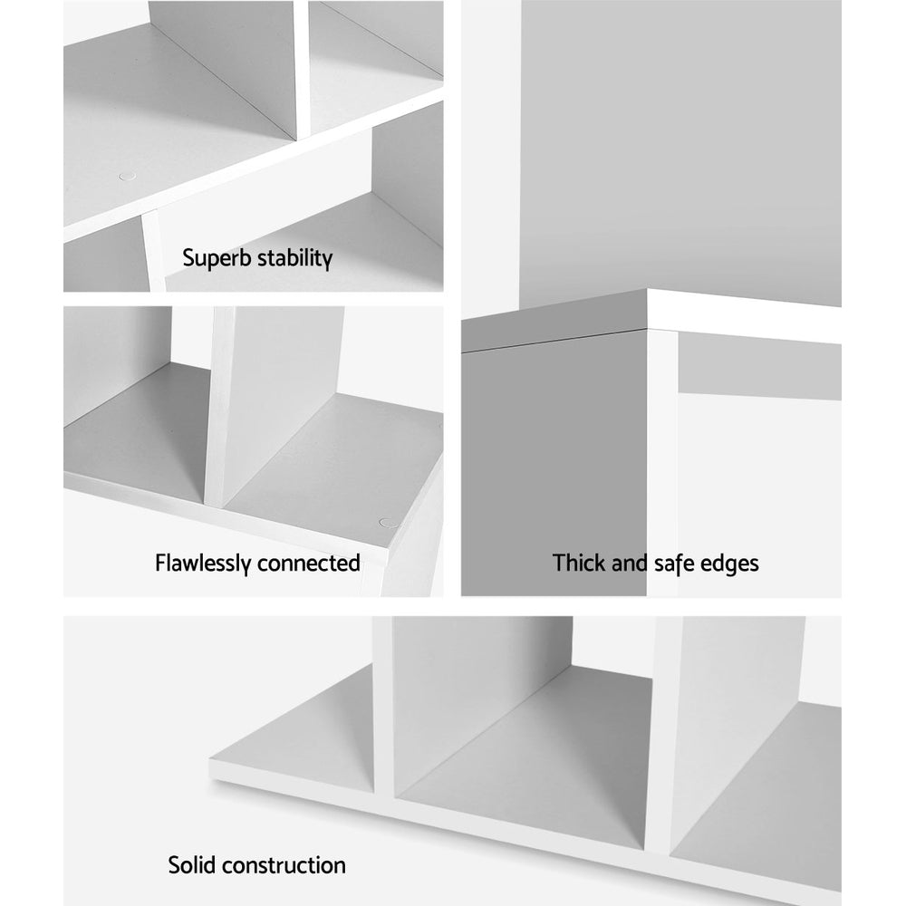 Artiss 5 Tier Bookshelf Display Shelf CD Cabinet Bookcase Stand Storage White-Bookcases & Shelves - Peroz Australia - Image - 7