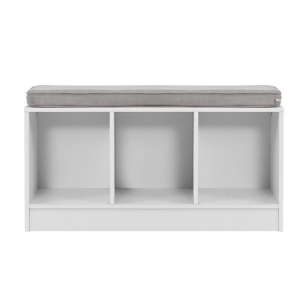 Artiss Shoe Cabinet Bench Shoes Organiser Storage Rack Shelf White Box Seat-Furniture > Living Room - Peroz Australia - Image - 4