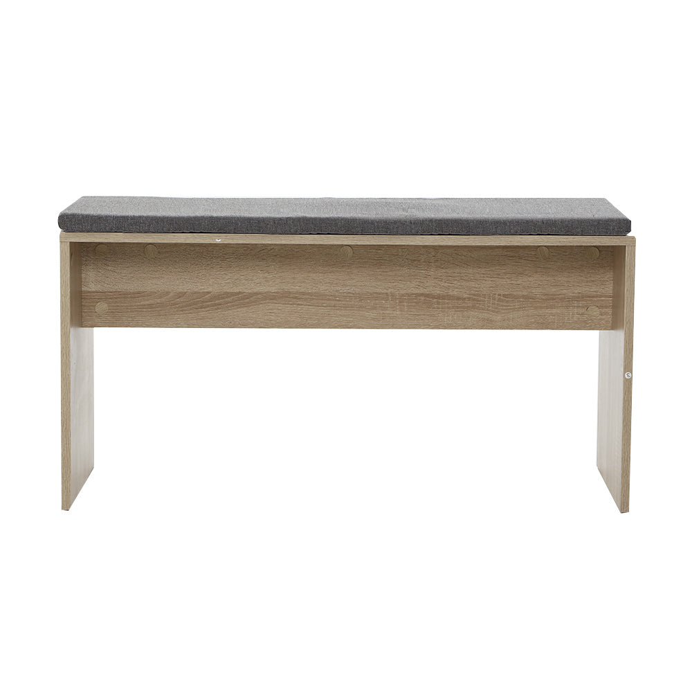 Artiss Dining Bench NATU Upholstery Seat Stool Chair Cushion Kitchen Furniture Oak 90cm-Furniture > Dining - Peroz Australia - Image - 4