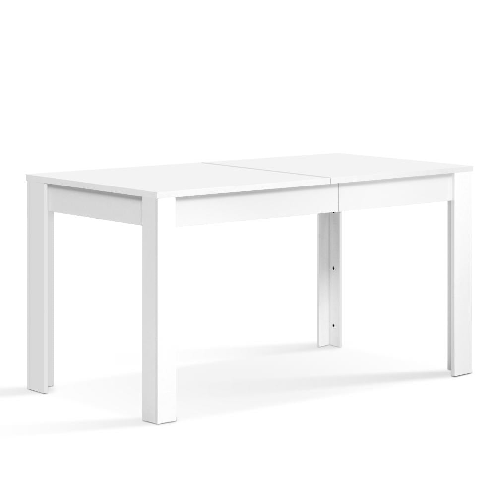 Artiss Dining Table 4 Seater Wooden Kitchen Tables White 120cm Cafe Restaurant-Furniture > Dining - Peroz Australia - Image - 1