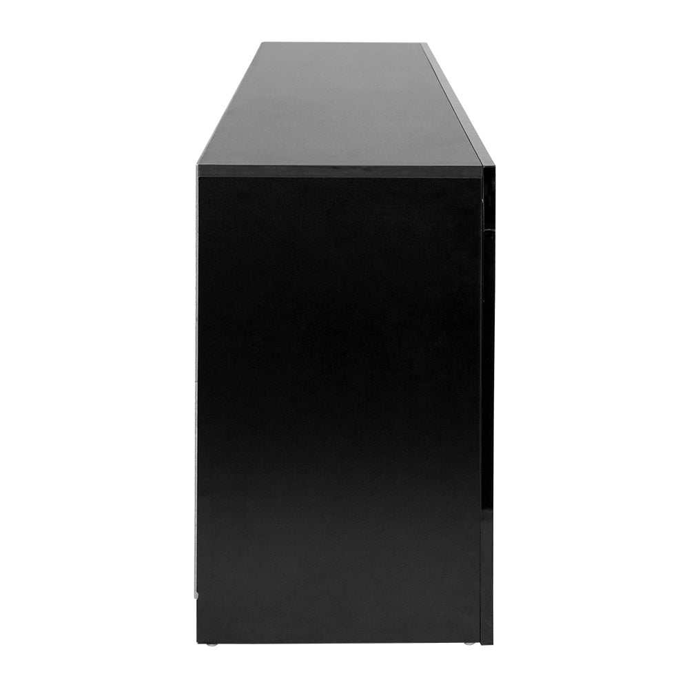 Artiss TV Cabinet Entertainment Unit Stand RGB LED Gloss Furniture 160cm Black-Entertainment Units - Peroz Australia - Image - 5