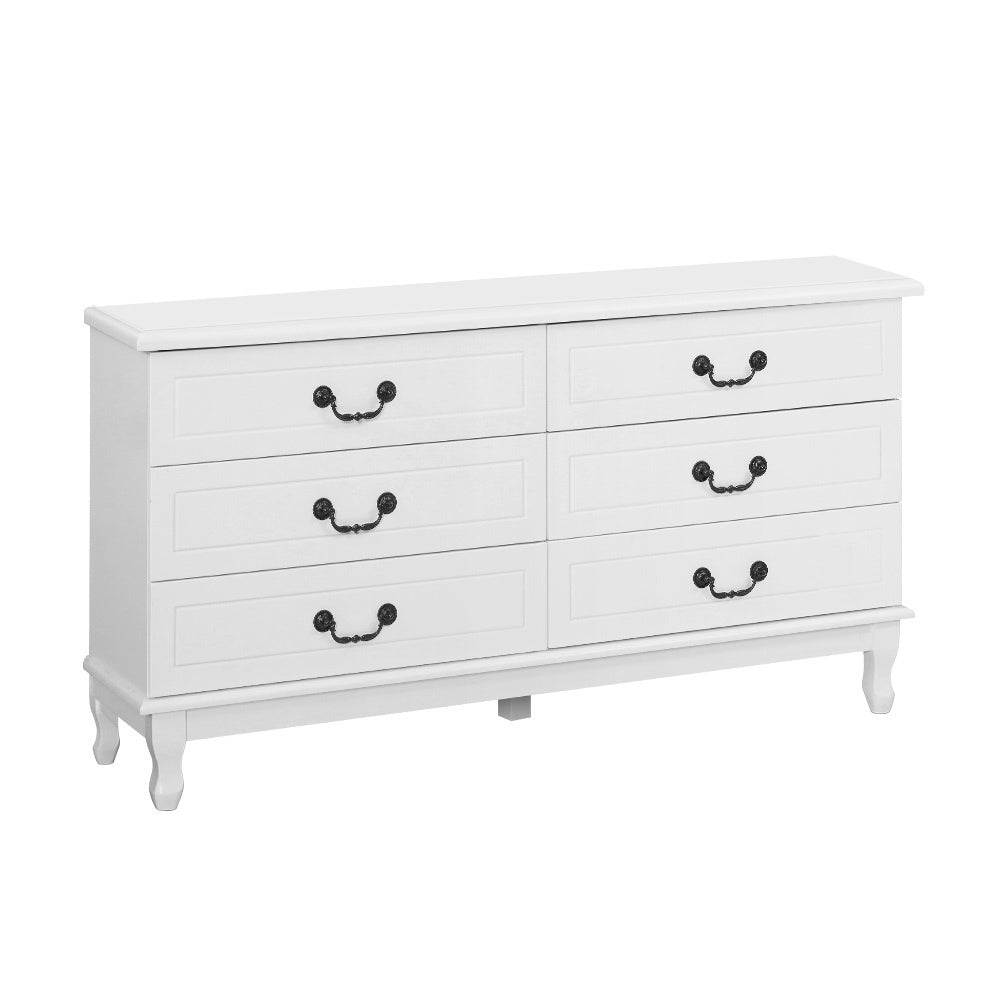 Artiss Chest of Drawers Dresser Table Lowboy Storage Cabinet White KUBI Bedroom-Furniture > Bedroom - Peroz Australia - Image - 3
