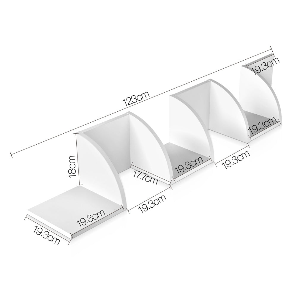 Artiss 5 Tier Corner Wall Shelf - White-Furniture > Living Room - Peroz Australia - Image - 3
