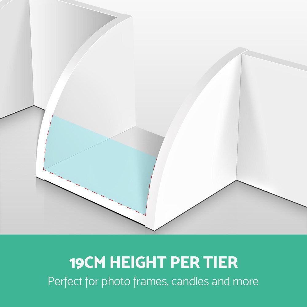 Artiss 5 Tier Corner Wall Shelf - White-Furniture > Living Room - Peroz Australia - Image - 7