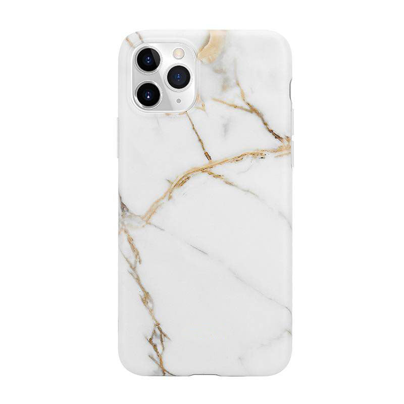 Anymob iPhone Case White ShockproofSoft Silicone Plus Fingerprint Resistant Silky Glitter Luxury Marble Cover Compatible-Mobile Phone Cases-PEROZ Accessories
