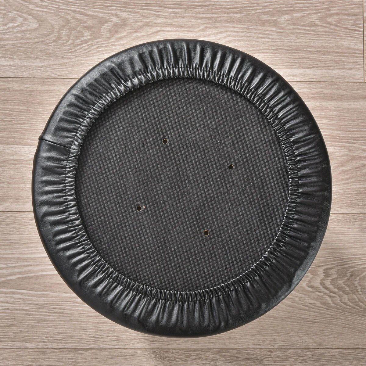 Anyhoux Barstool Cushion Cover Black Elastic Bands Slipcover for Swivel Chair Barstool Washable PU Leather Cushion Cover-Chair Cover-PEROZ Accessories