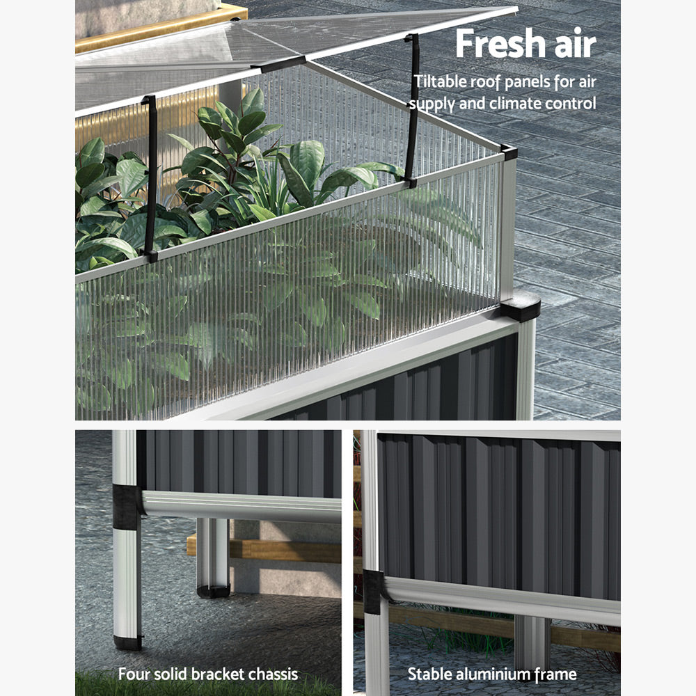 Greenfingers Raised Garden Bed Cold Frame Greenhouse Cover Planter 80x49x74c-Home & Garden > Garden Beds-PEROZ Accessories