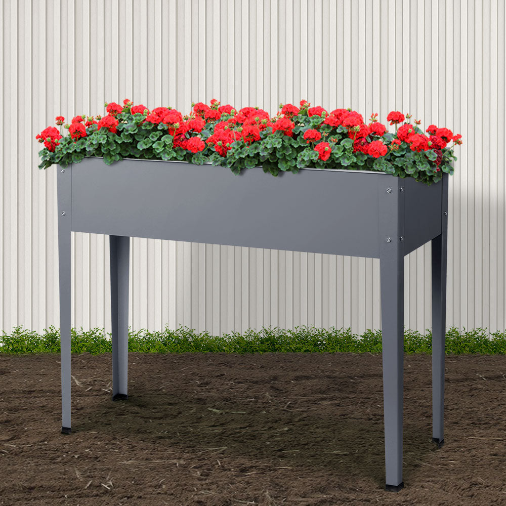 Greenfingers Garden Bed 100X80X30CM Galvanised Steel Raised Planter Standing Box-Home & Garden > Garden Beds-PEROZ Accessories