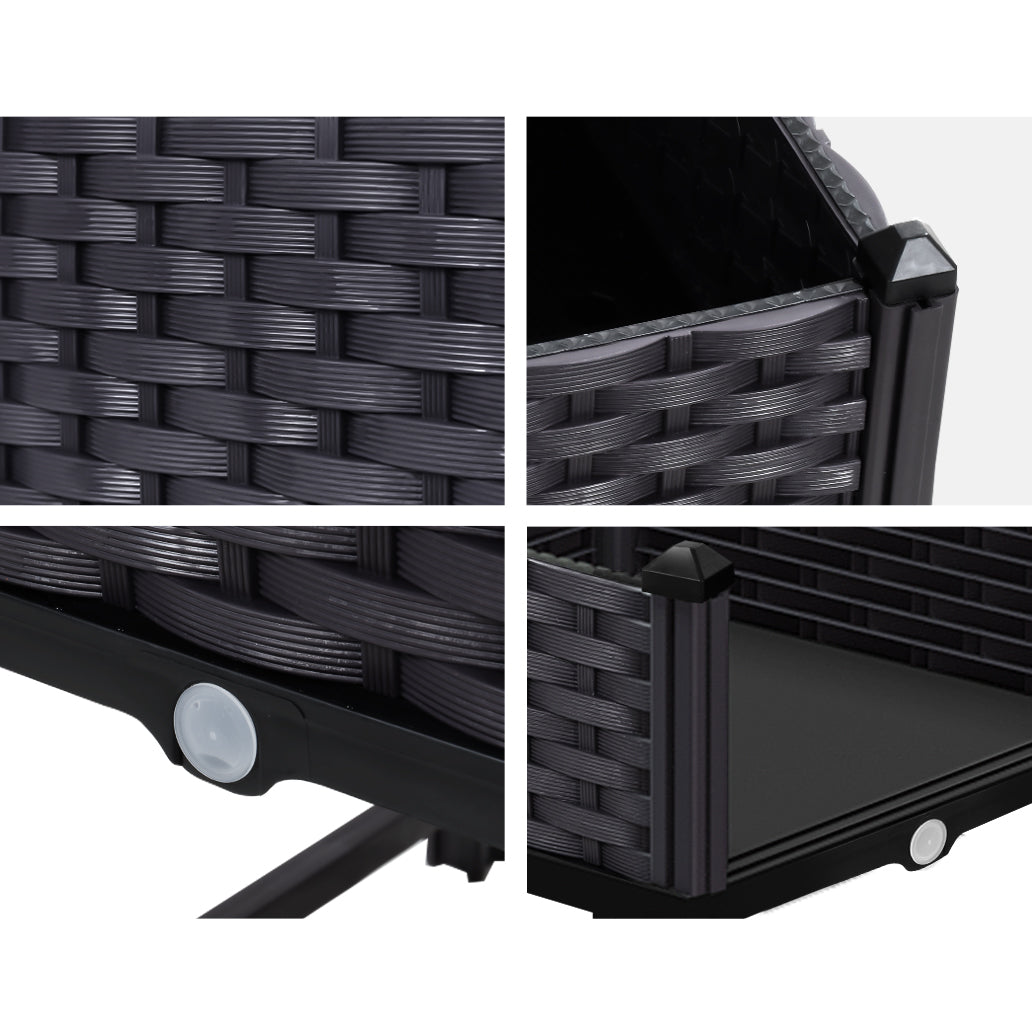 Greenfingers Garden Bed PP Raised Planter Flower Vegetable Outdoor 40x40x23cm-Home & Garden > Garden Beds-PEROZ Accessories