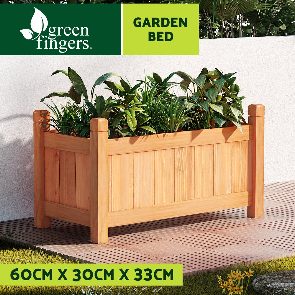 Greenfingers Garden Bed Raised Wooden Planter Box Vegetables 60x30x33cm-Home & Garden > Garden Beds-PEROZ Accessories