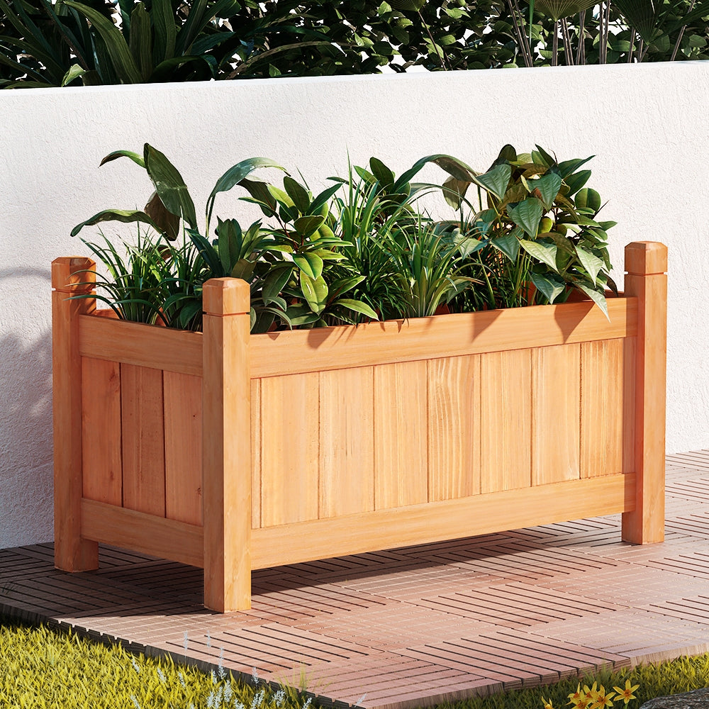Greenfingers Garden Bed Raised Wooden Planter Box Vegetables 60x30x33cm-Home & Garden > Garden Beds-PEROZ Accessories