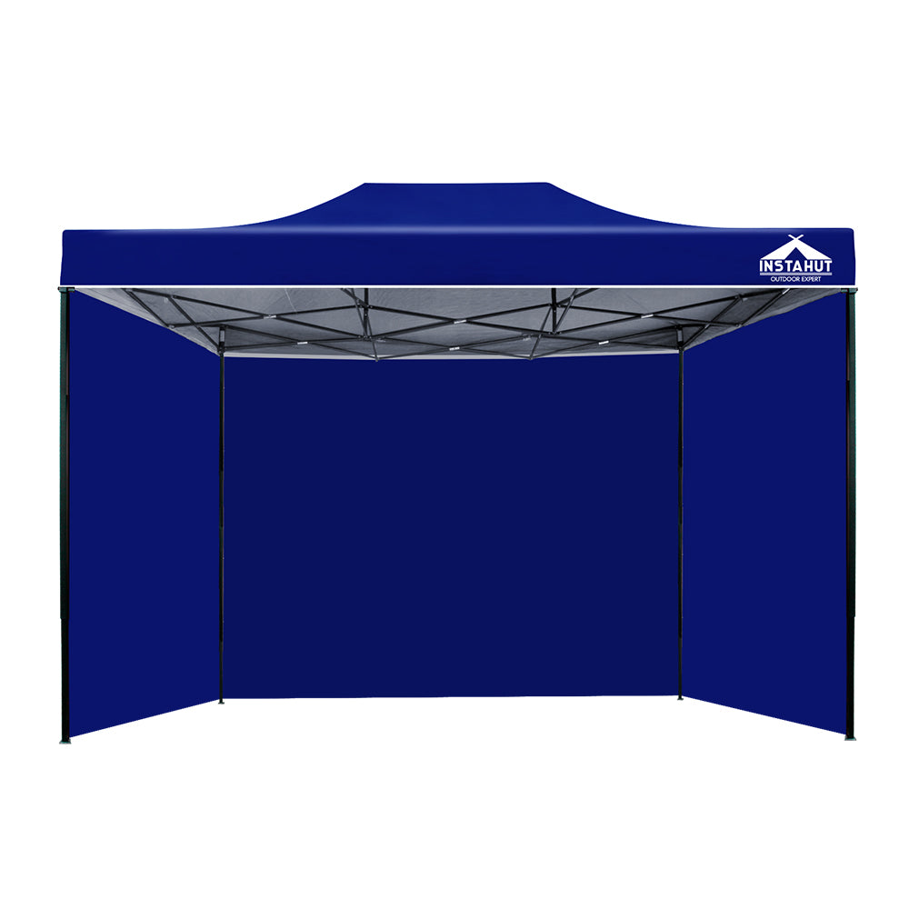 Instahut Gazebo Pop Up Marquee 3x4.5m Folding Wedding Tent Gazebos Shade Blue-Home & Garden > Shading-PEROZ Accessories