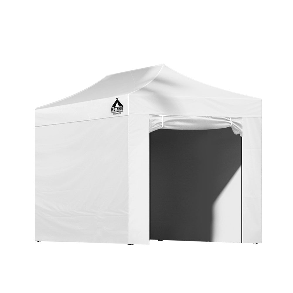 Instahut Gazebo 3x4.5 Pop Up Marquee Folding Tent Wedding Gazebos Camping Outdoor Shade Canopy White-Occasions > Wedding Accessories-PEROZ Accessories