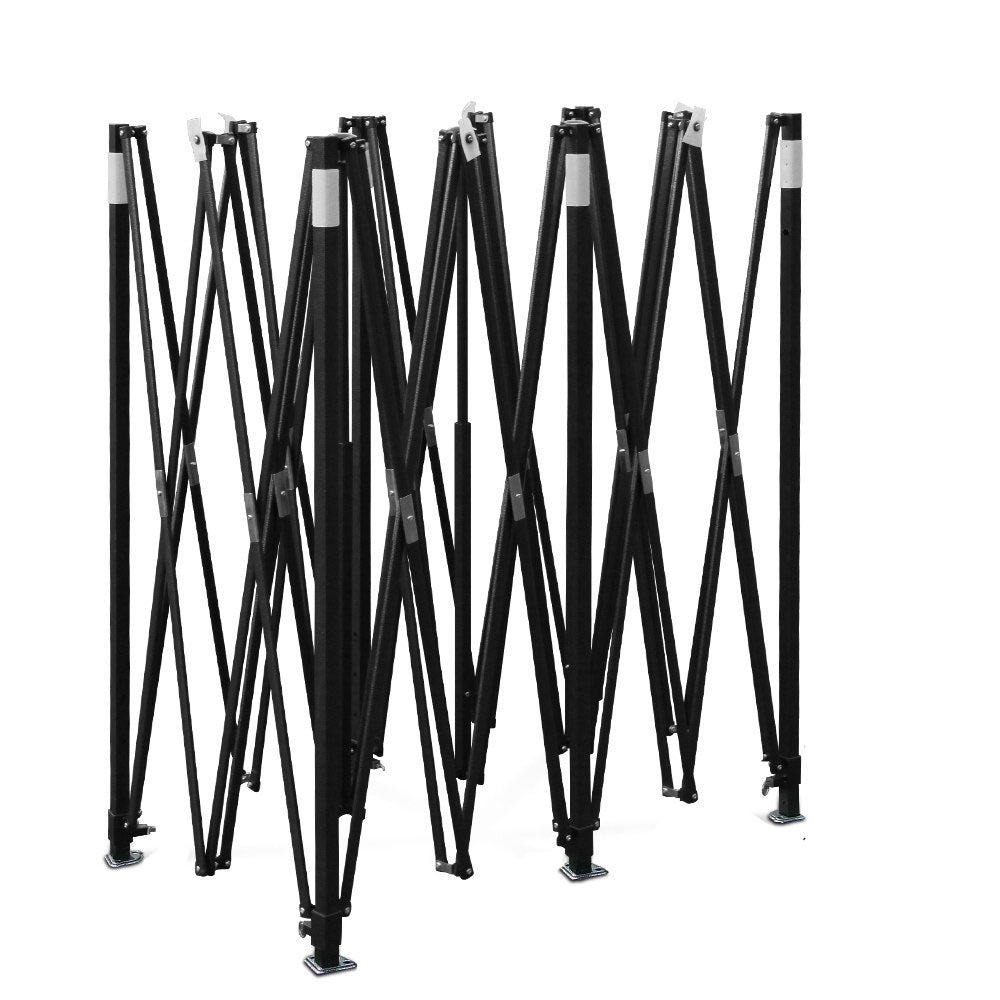 Instahut Gazebo Pop Up 3x6m w/Base Podx4 Marquee Folding Outdoor Wedding Camping Tent Shade Canopy Black-Home & Garden > Shading-PEROZ Accessories