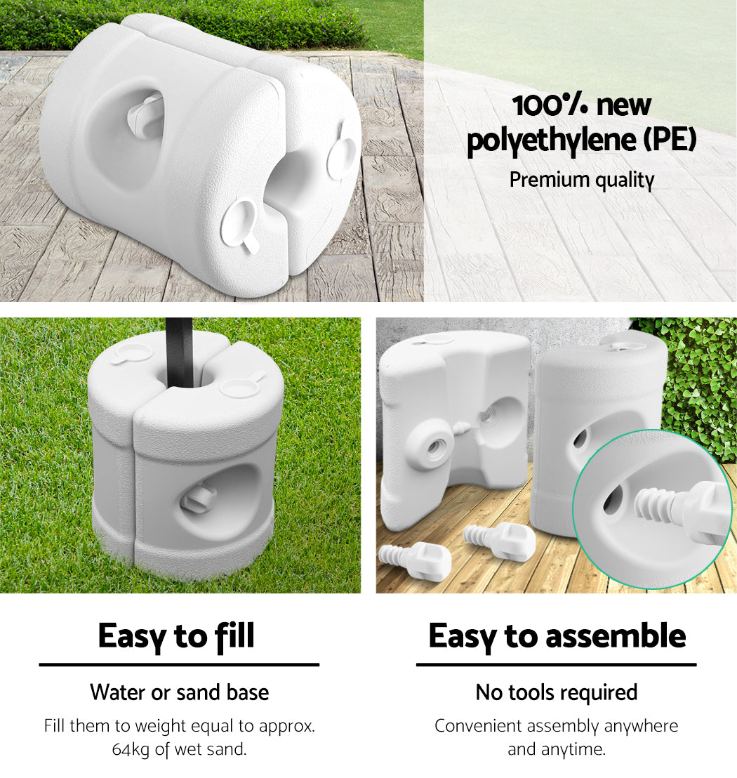 Instahut Gazebo Pop Up 3x6m w/Base Podx4 Marquee Folding Outdoor Wedding Camping Tent Shade Canopy Black-Home & Garden > Shading-PEROZ Accessories