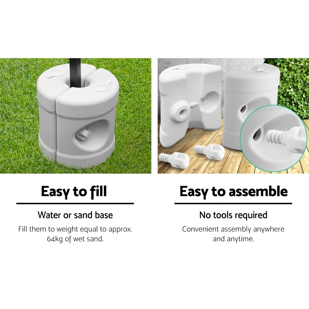 Instahut Gazebo Pop Up Marquee Outdoor Base Pod Kit Wedding Tent Canopy Leg-Home & Garden > Shading-PEROZ Accessories