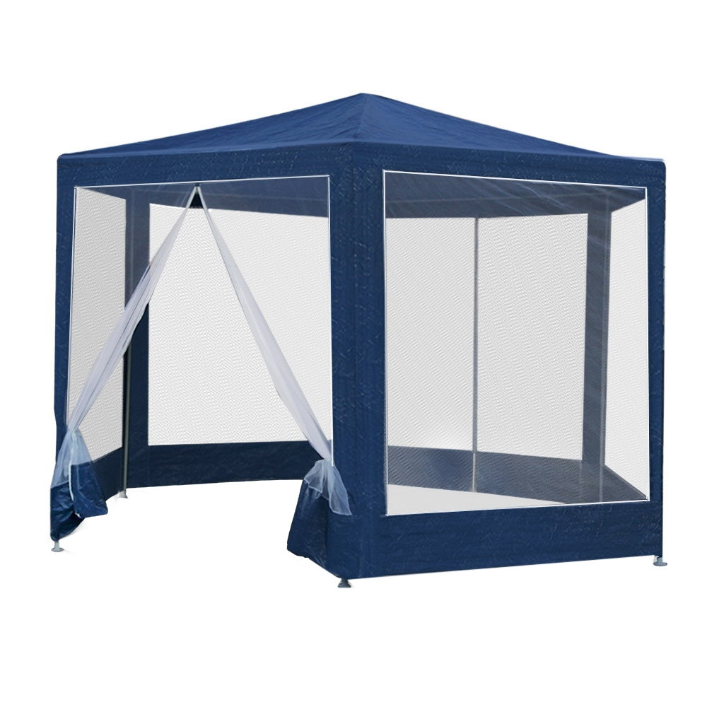 Instahut Gazebo Wedding Party Marquee Tent Canopy Outdoor Camping Gazebos Navy-Home & Garden > Shading-PEROZ Accessories