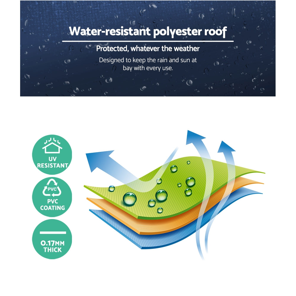 Instahut Gazebo Wedding Party Marquee Tent Canopy Outdoor Camping Gazebos Navy-Home & Garden > Shading-PEROZ Accessories