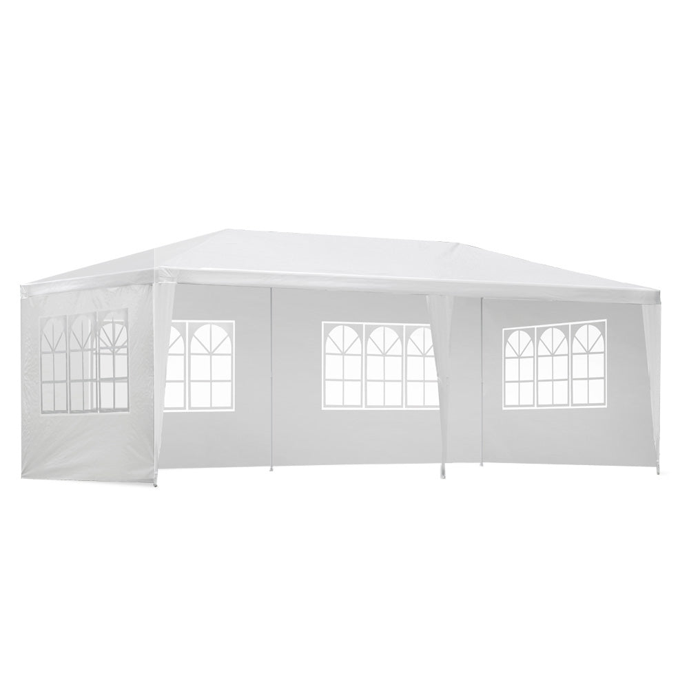 Instahut Gazebo 3x6 Outdoor Marquee Side Wall Party Wedding Tent Camping White-Home & Garden > Shading-PEROZ Accessories