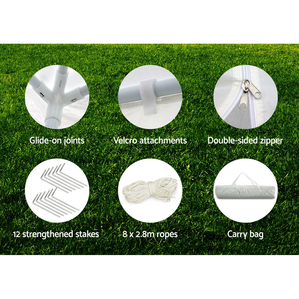 Instahut Gazebo 3x9 Outdoor Marquee Party Wedding Outdoor Tent Canopy Camping-Home & Garden > Shading-PEROZ Accessories