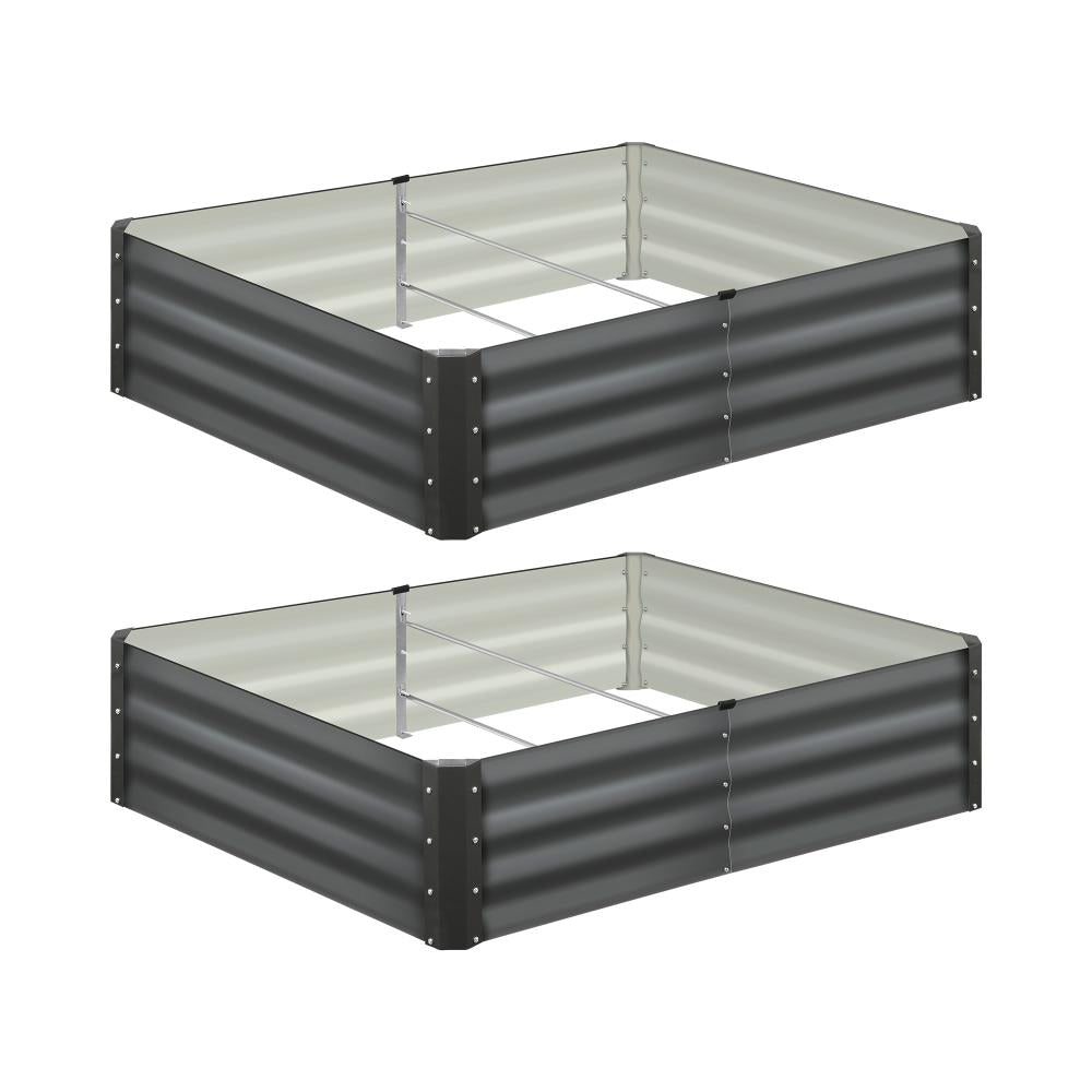 Livsip 150 x 90 x 30cm Garden Bed Galvanised Steel Raised Garden Bed 4pcs |PEROZ Australia