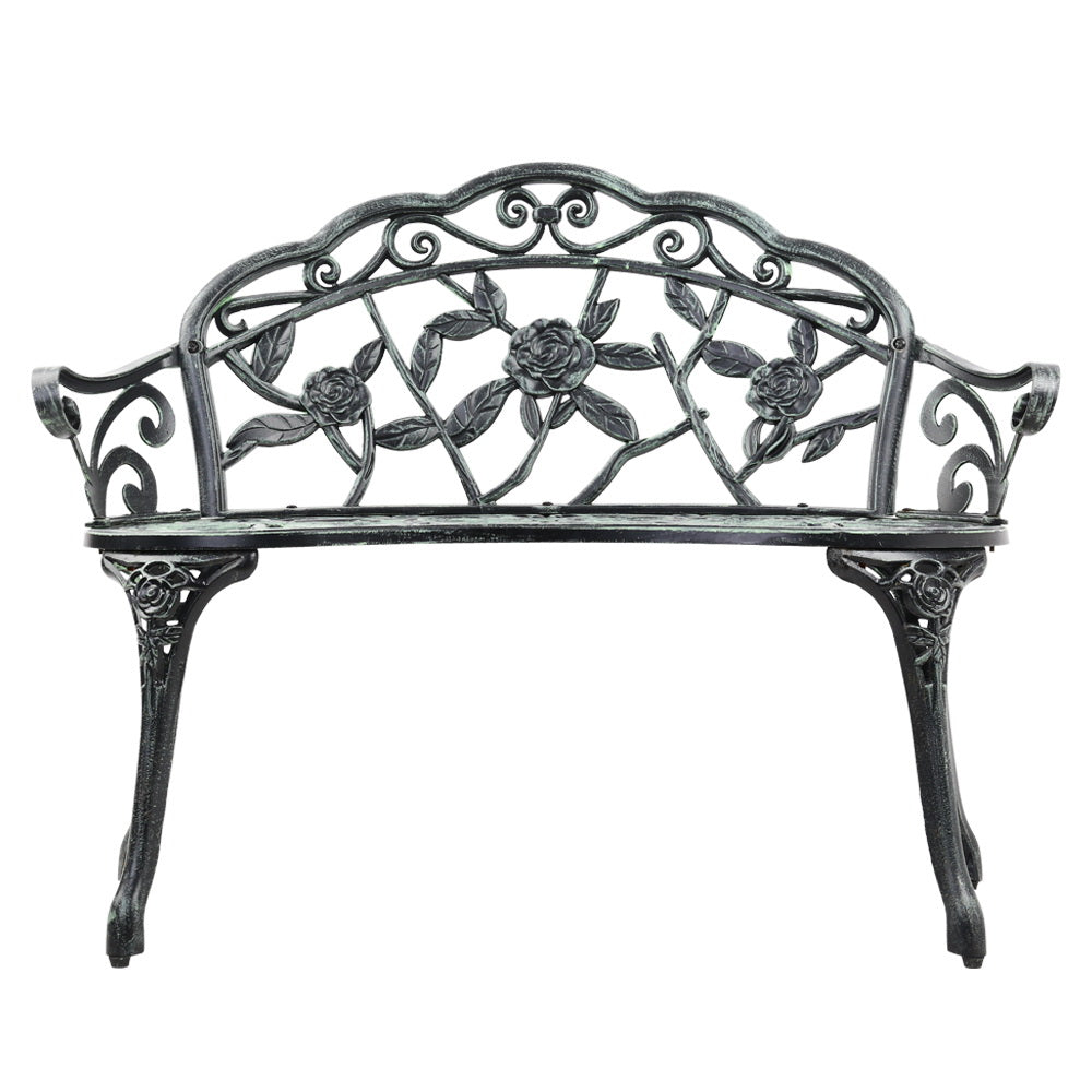 Gardeon Victorian Garden Bench - Green-Benches-PEROZ Accessories