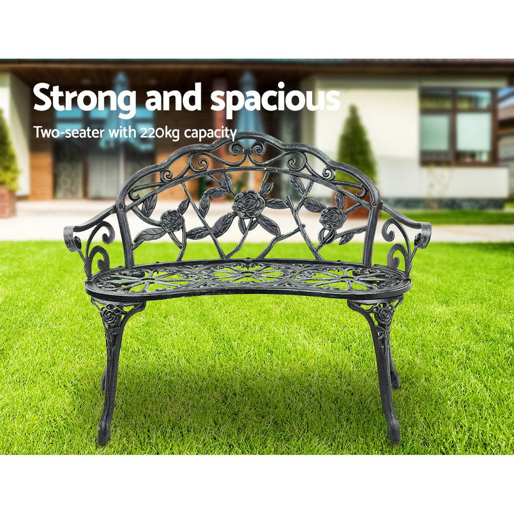 Gardeon Victorian Garden Bench - Green-Benches-PEROZ Accessories