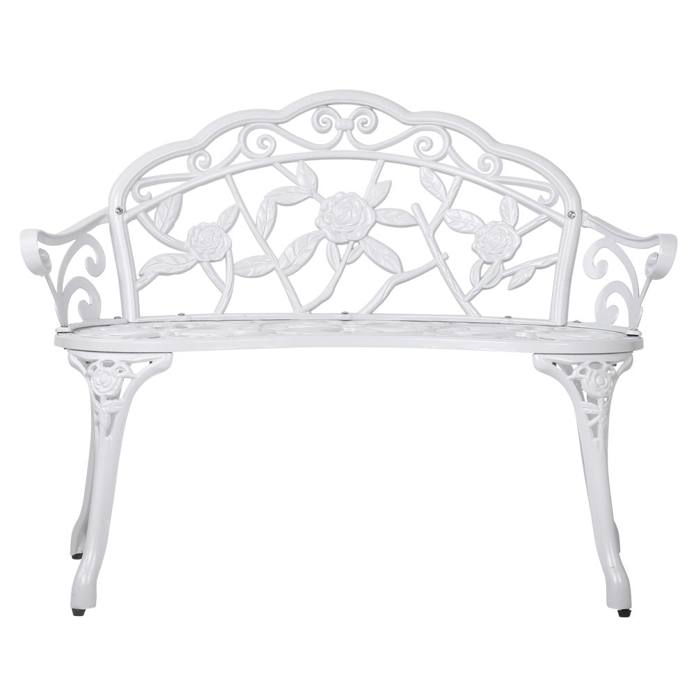 Gardeon Victorian Garden Bench White-Benches-PEROZ Accessories