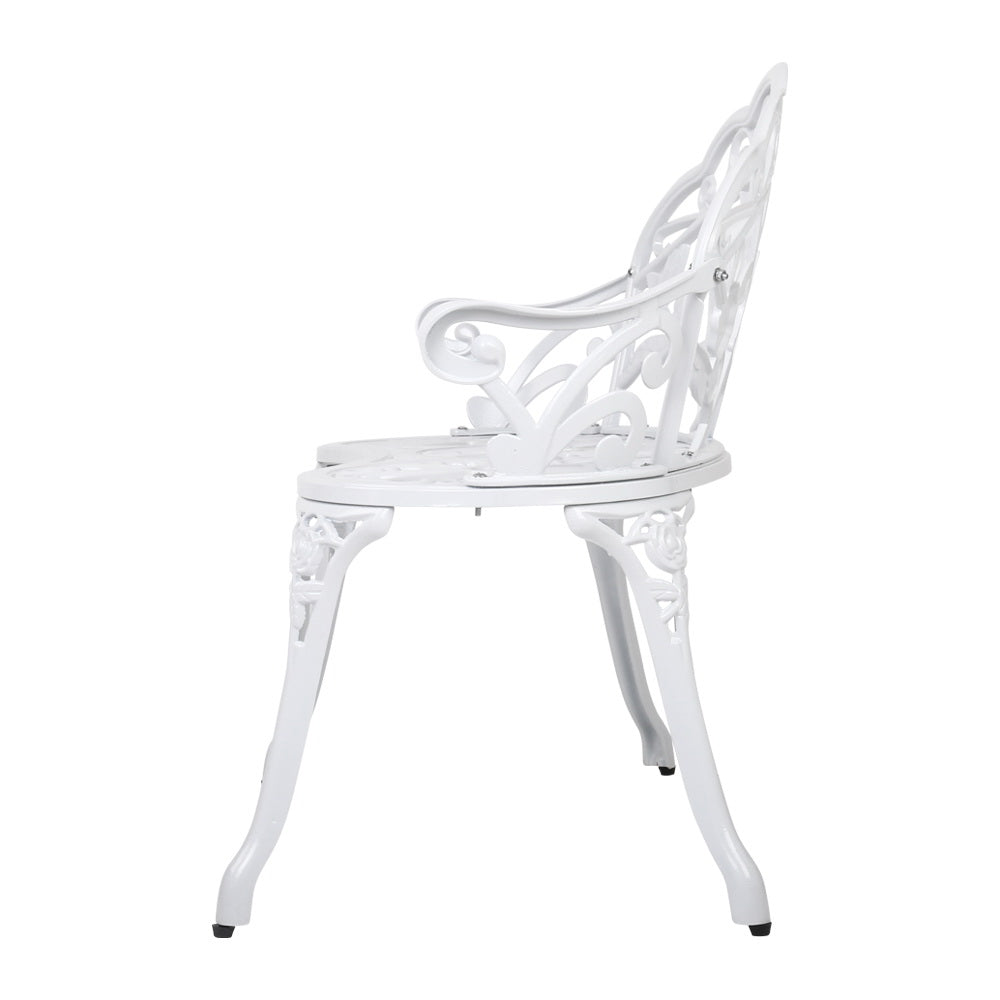Gardeon Victorian Garden Bench White-Benches-PEROZ Accessories