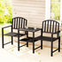 Gardeon Outdoor Garden Bench Steel Table and chair Patio Furniture Loveseat Park-Furniture > Outdoor-PEROZ Accessories