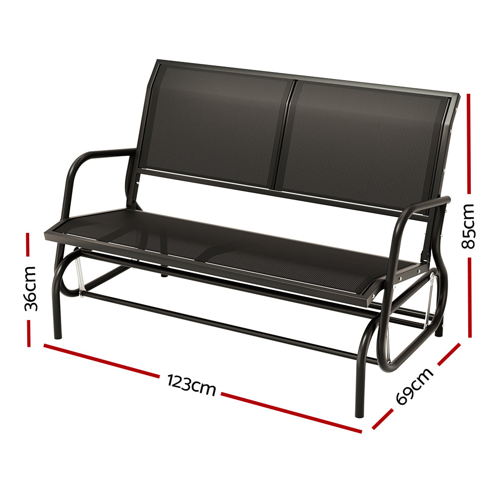 Gardeon Outdoor Garden Bench Swing Glider Rocking Patio Furniture Loveseat-Furniture > Outdoor-PEROZ Accessories