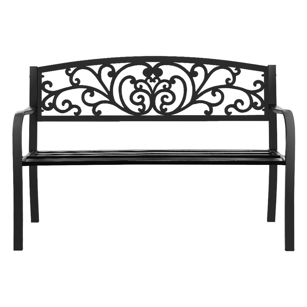 Gardeon Outdoor Garden Bench - Black-Furniture > Outdoor-PEROZ Accessories