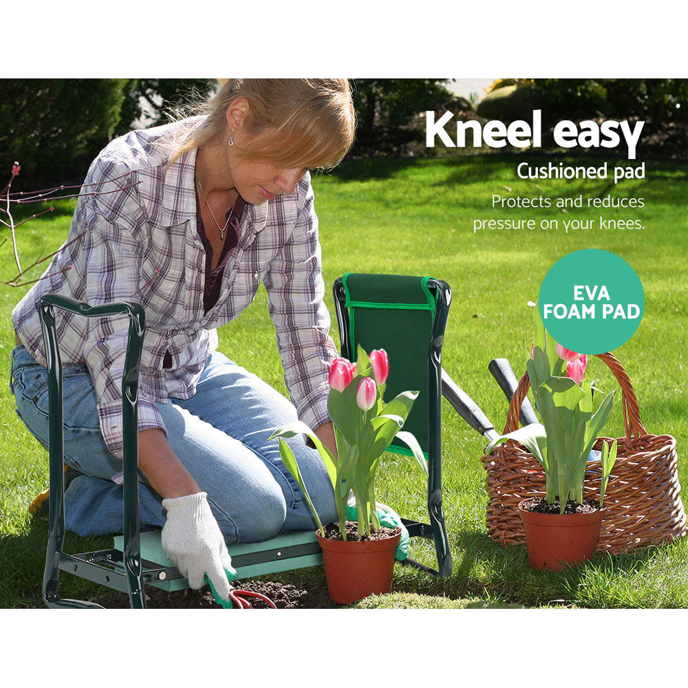 Gardeon Garden Kneeler Padded Seat Stool Outdoor Bench Knee Pad Foldable 3-in-1-Home & Garden > Garden Tools-PEROZ Accessories