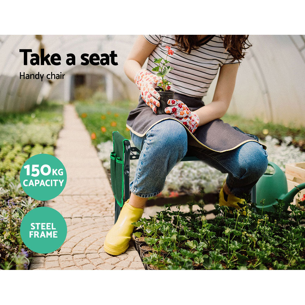 Gardeon Garden Kneeler Padded Seat Stool Outdoor Bench Knee Pad Foldable 3-in-1-Home & Garden > Garden Tools-PEROZ Accessories