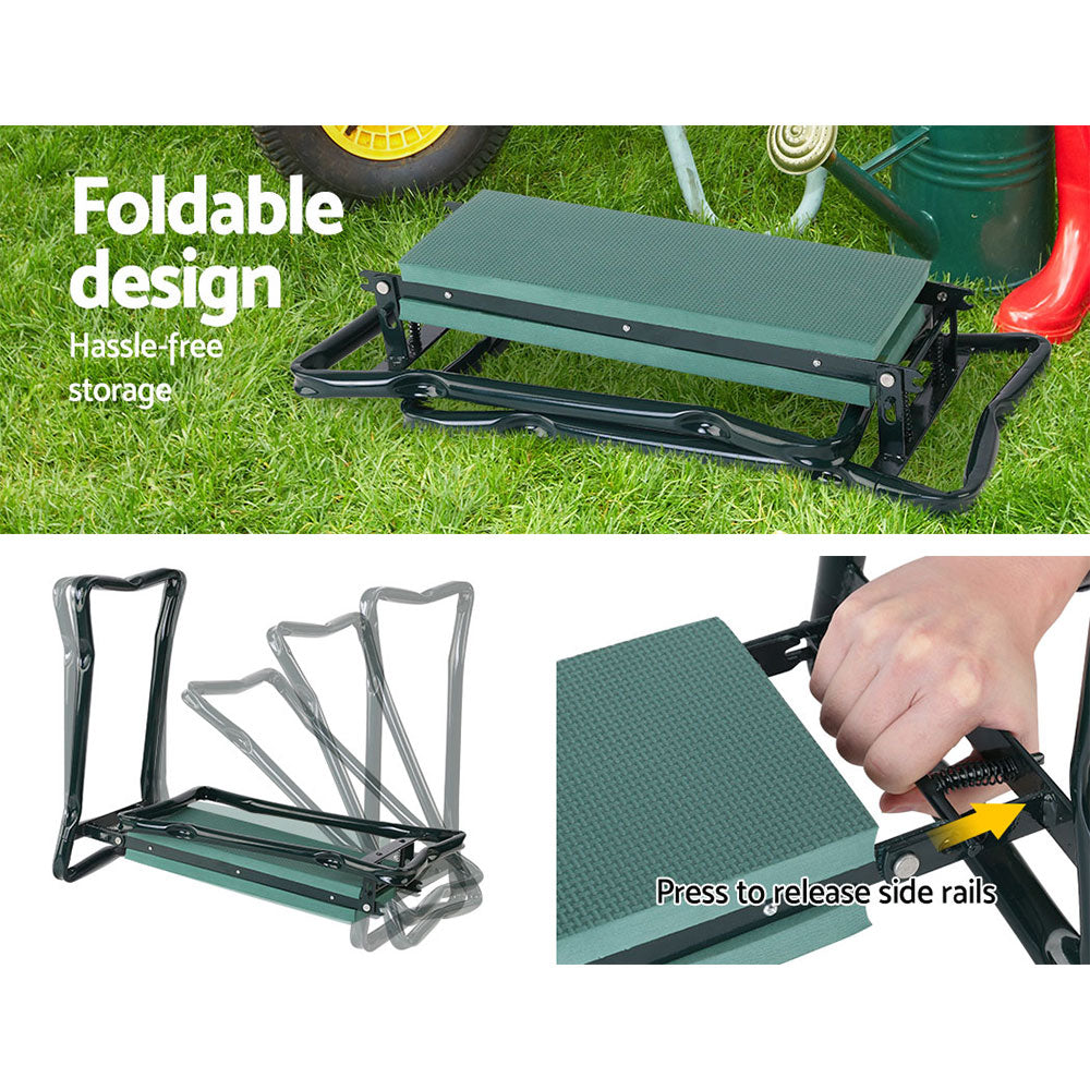 Gardeon Garden Kneeler Padded Seat Stool Outdoor Bench Knee Pad Foldable 3-in-1-Home & Garden > Garden Tools-PEROZ Accessories
