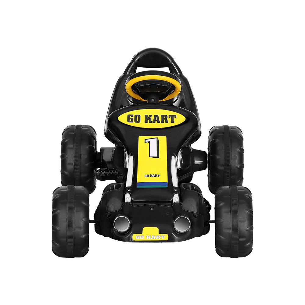Rigo Kids Pedal Go Kart Ride On Toys Racing Car Plastic Tyre Black-Baby & Kids > Ride on Cars, Go-karts & Bikes-PEROZ Accessories