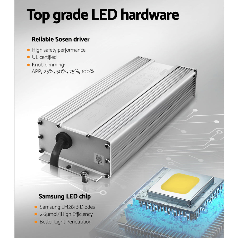 Greenfingers Max 4500W LED Grow Light Full Spectrum Indoor Veg Flower All Stage-Home & Garden > Green Houses-PEROZ Accessories