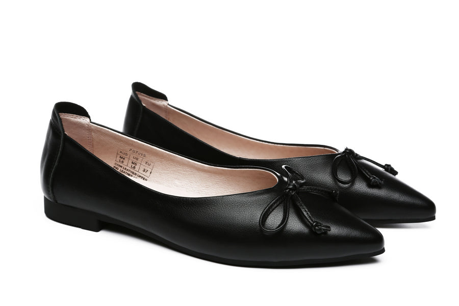 Australian Shepherd Leather Ballet Flats Women Paulina-Flats-PEROZ Accessories