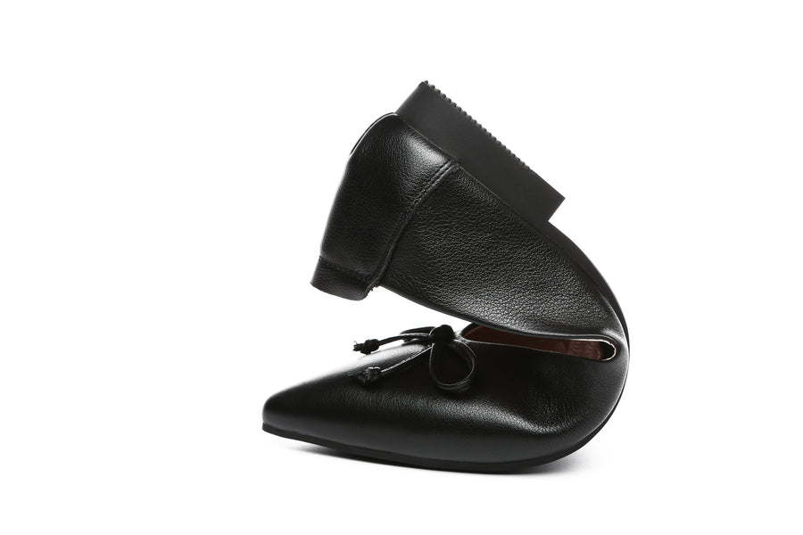 Australian Shepherd Leather Ballet Flats Women Paulina-Flats-PEROZ Accessories