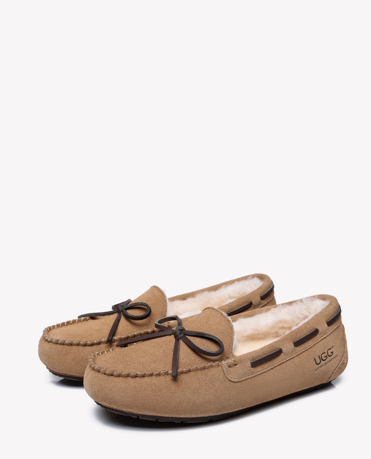 Australian Shepherd Joey Moccasin UGG Women Casual Flats-Loafers & Moccasins-PEROZ Accessories