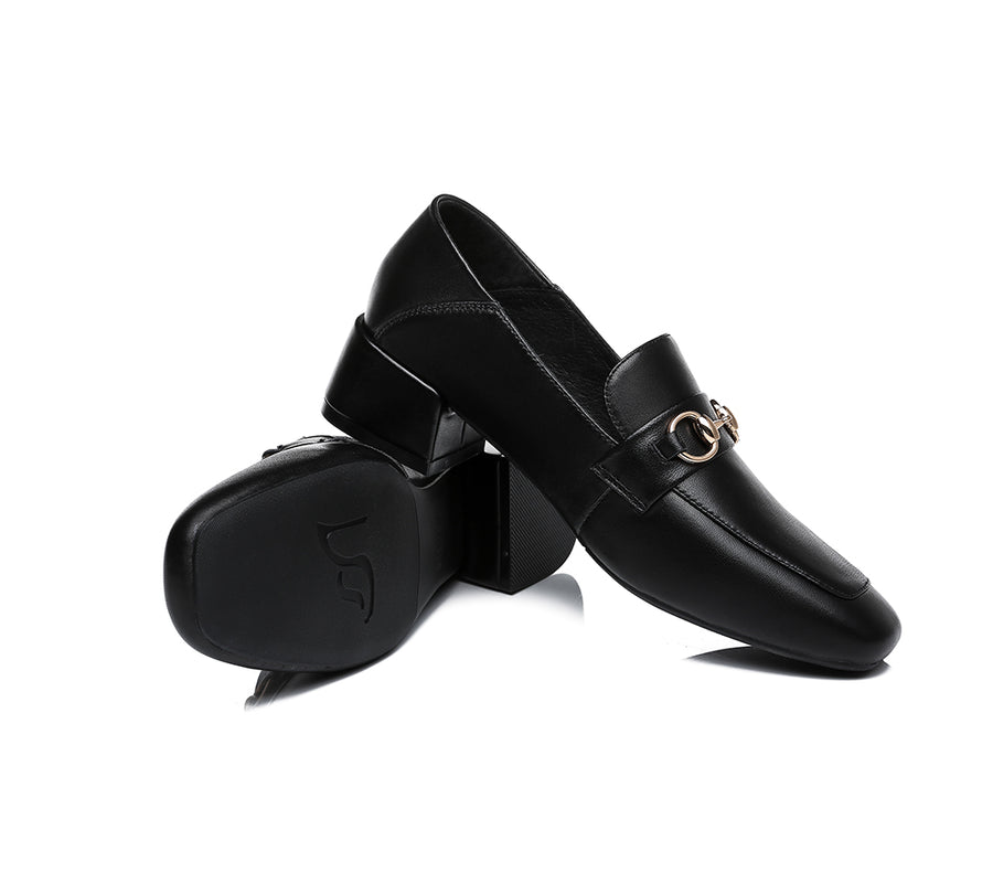 TARRAMARRA Leather Low Block Heels Women Mia-Heels-PEROZ Accessories