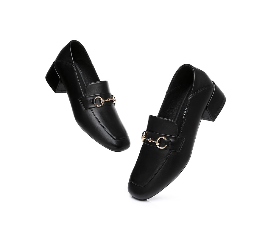 TARRAMARRA Leather Low Block Heels Women Mia-Heels-PEROZ Accessories