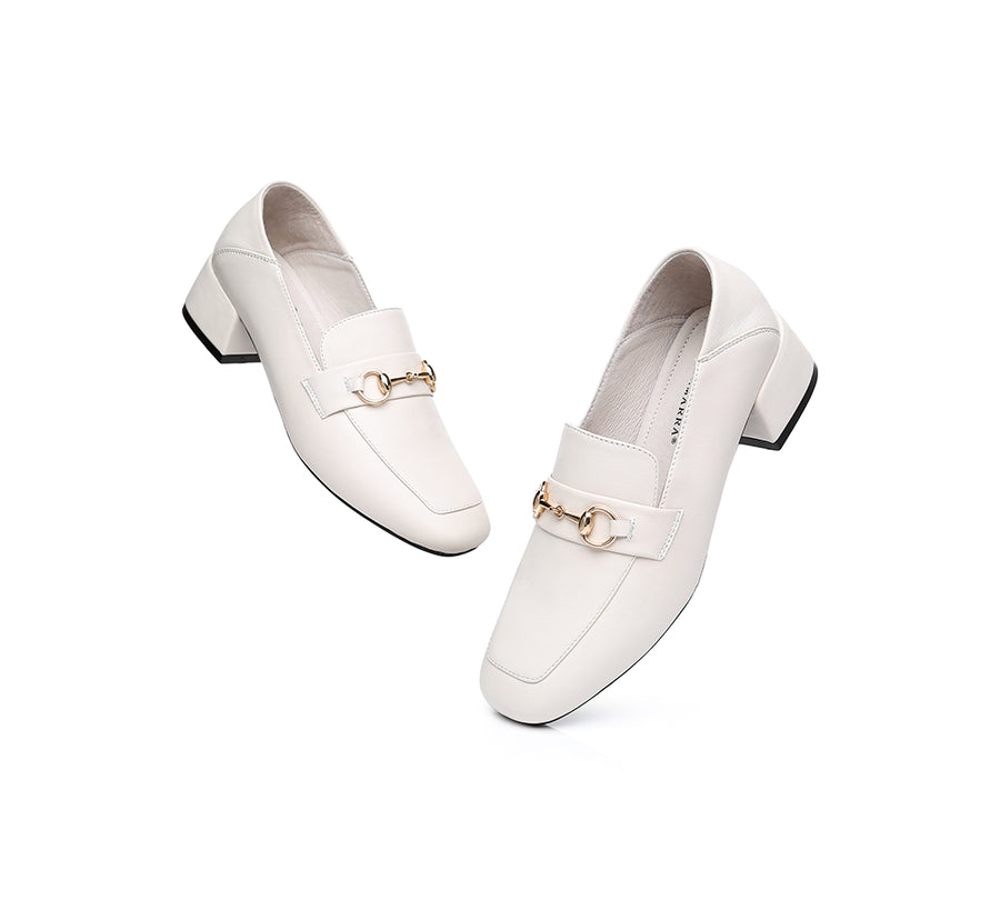 TARRAMARRA Leather Low Block Heels Women Mia-Heels-PEROZ Accessories