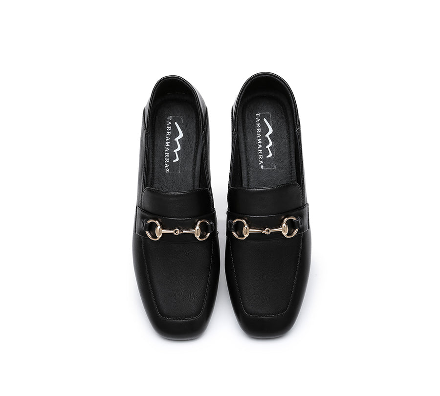 TARRAMARRA Leather Low Block Heels Women Mia-Heels-PEROZ Accessories