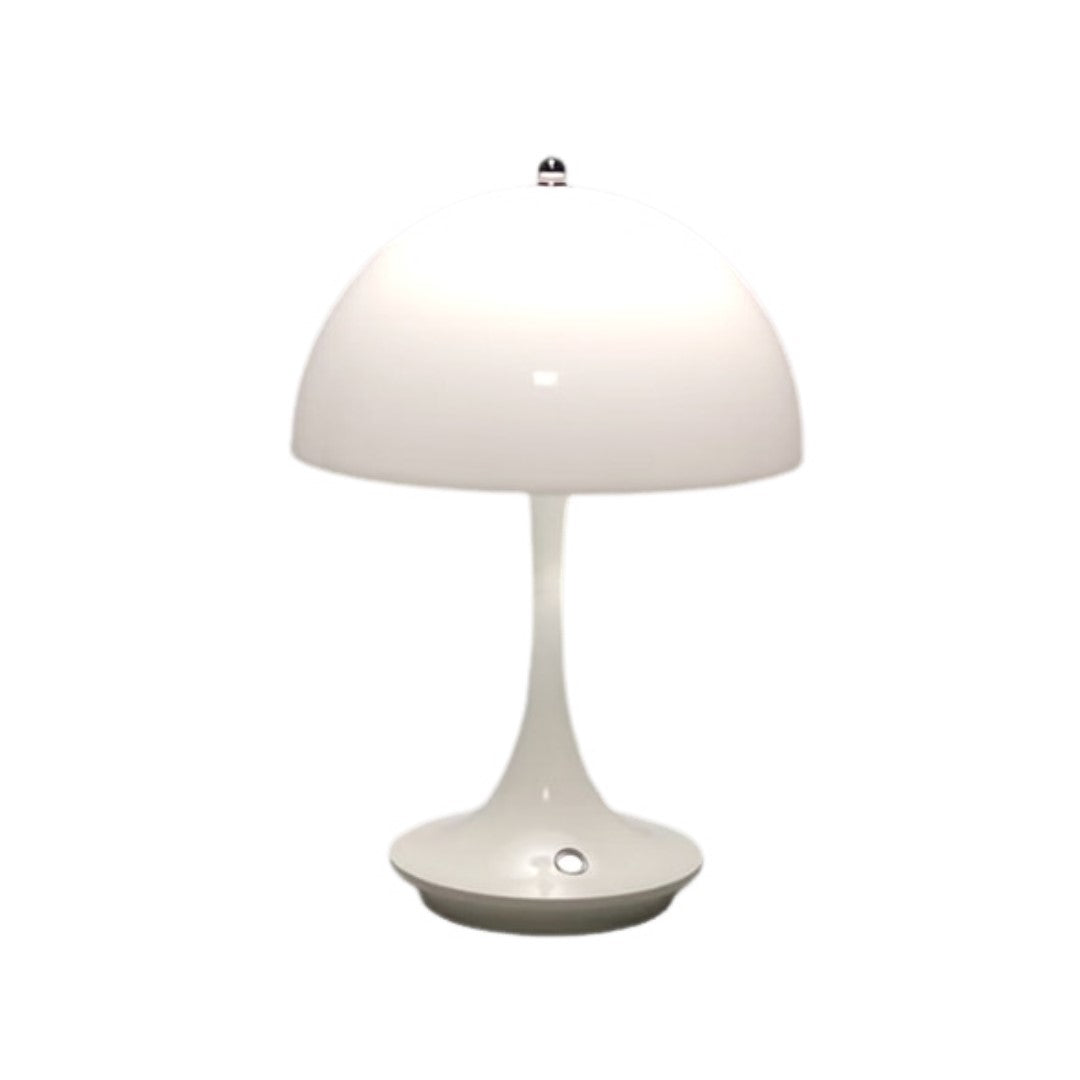 Anyhouz Luxury Lamp White Mushroom Home Decor Wirless Rechargeable Table Accents for Bedroom Hotel Living Room-Table Lamps-PEROZ Accessories