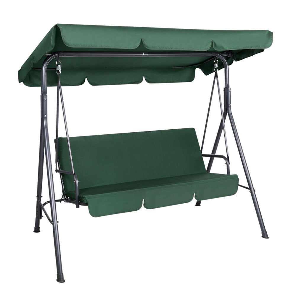 Gardeon Swing Chair Hammock Outdoor Furniture Garden Canopy Bench Seat Green-Furniture > Outdoor-PEROZ Accessories