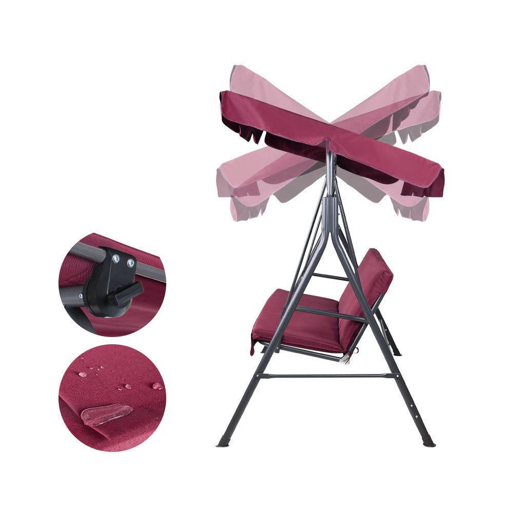 Gardeon Outdoor Swing Chair Hammock 3 Seater Garden Canopy Bench Seat Backyard-Furniture > Outdoor-PEROZ Accessories