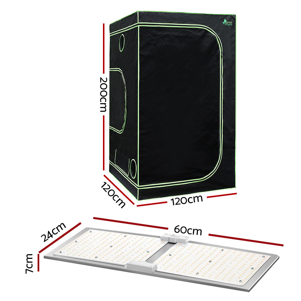 Greenfingers Grow Tent 2200W LED Grow Light Hydroponics Kits System 1.2x1.2x2M-Home & Garden > Green Houses-PEROZ Accessories