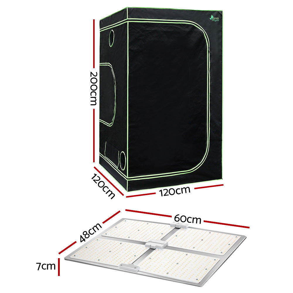Greenfingers Grow Tent 4500W LED Grow Light Hydroponics Kits System 1.2x1.2x2M-Home & Garden > Green Houses-PEROZ Accessories