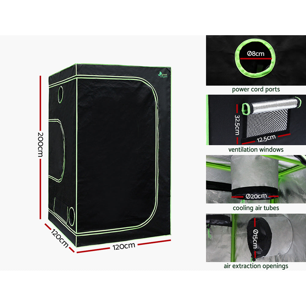 Greenfingers Grow Tent 4500W LED Grow Light Hydroponics Kits System 1.2x1.2x2M-Home & Garden > Green Houses-PEROZ Accessories